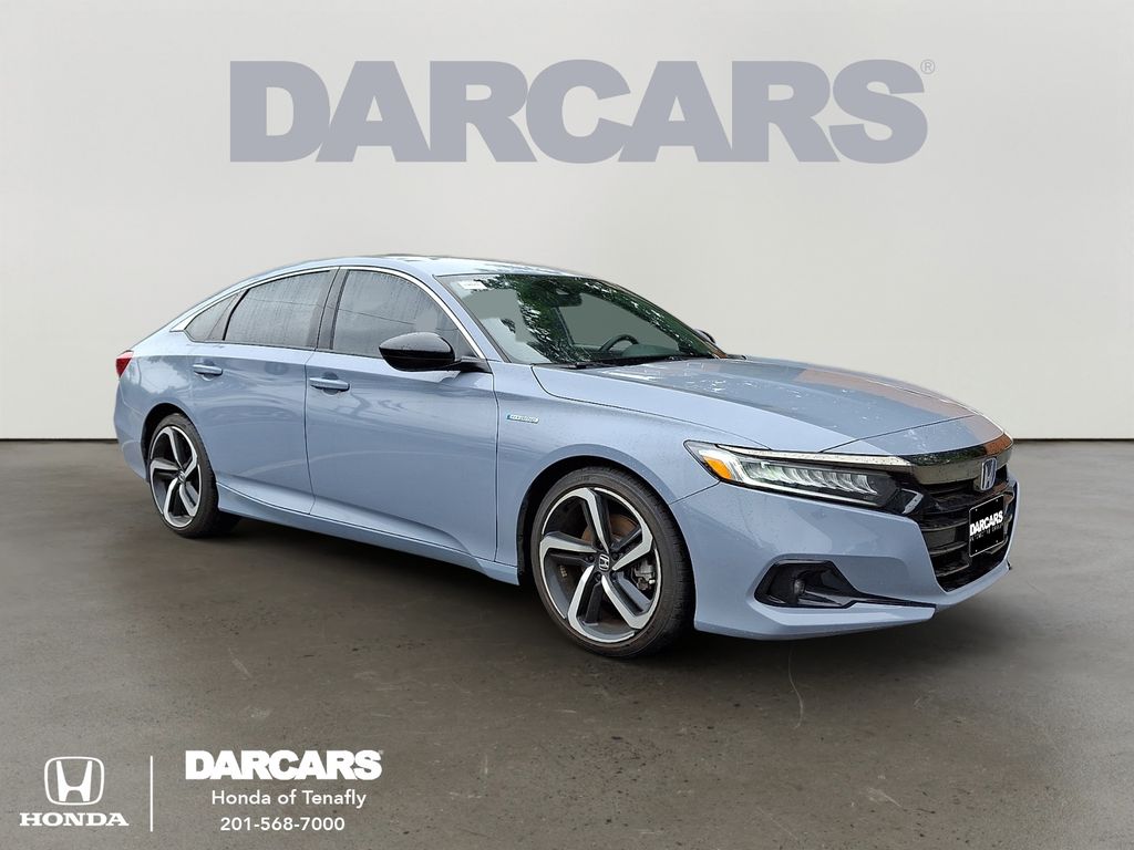 Sonic Gray Pearl 2022 Honda Accord Hybrid Sedan Front-Wheel Drive Continuously Variable Transmission