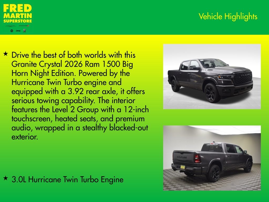 new 2026 Ram 1500 car, priced at $54,809