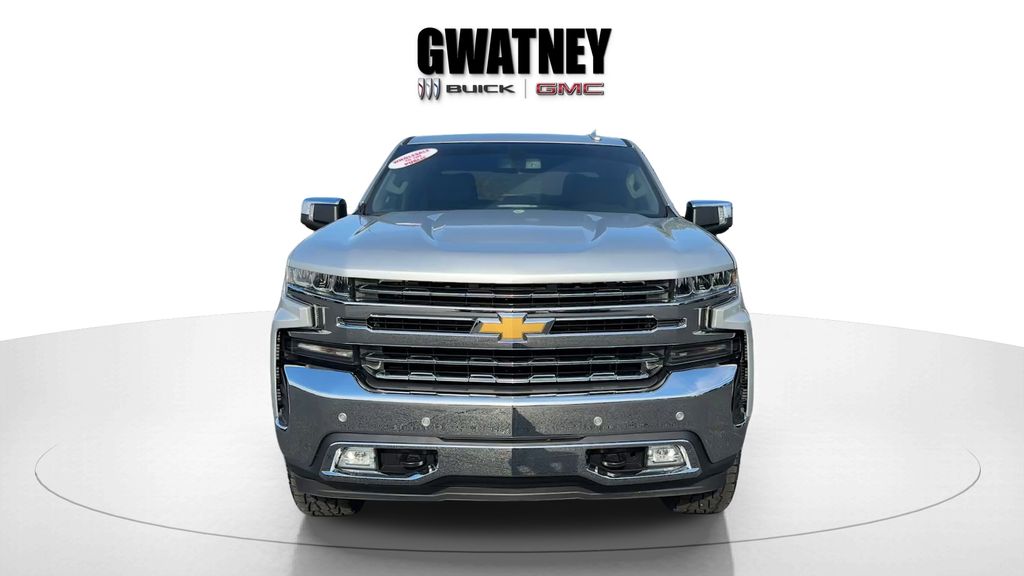 Silver Ice Metallic 2019 Chevrolet Silverado 1500 LTZ Crew Cab 4WD Pickup Truck Four-Wheel Drive 8-Speed Automatic