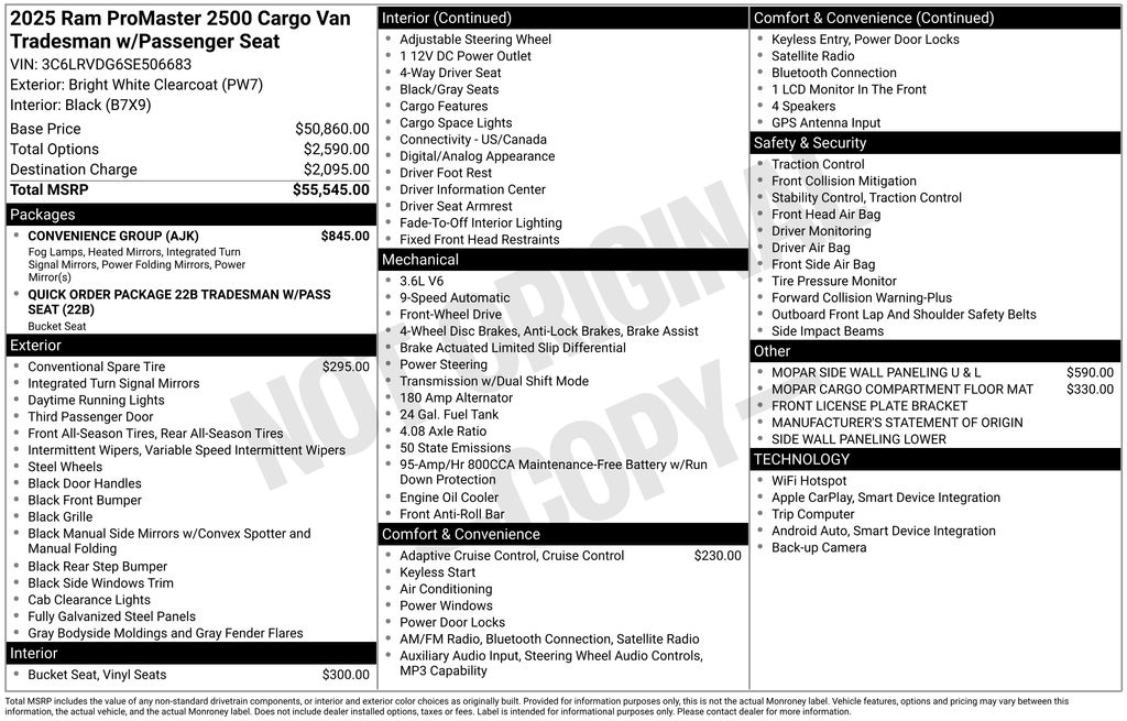Used 2025 White Ram High Roof image 4
