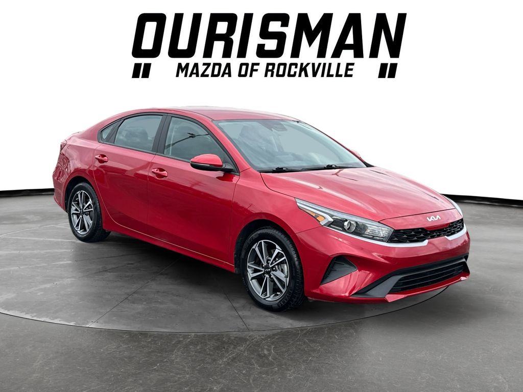 Currant Red 2023 Kia Forte LXS FWD Sedan Front-Wheel Drive Continuously Variable Transmission