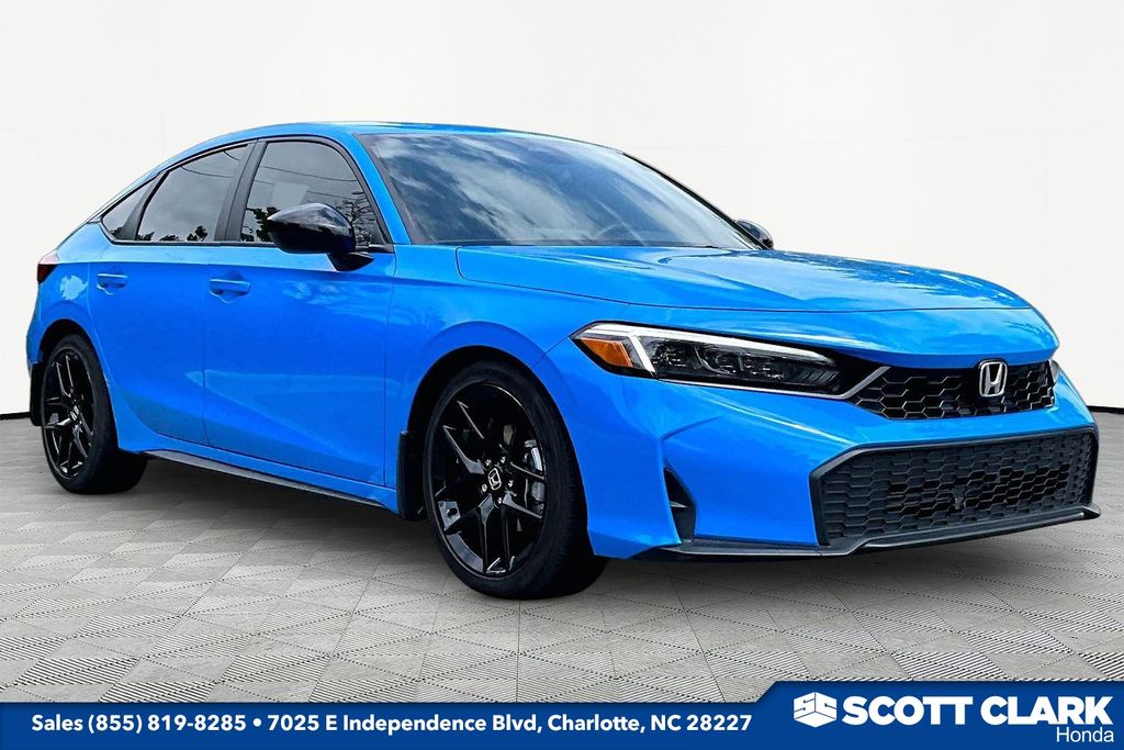 Blue 2025 Honda Civic Hatchback Hatchback Front-Wheel Drive Continuously Variable Transmission