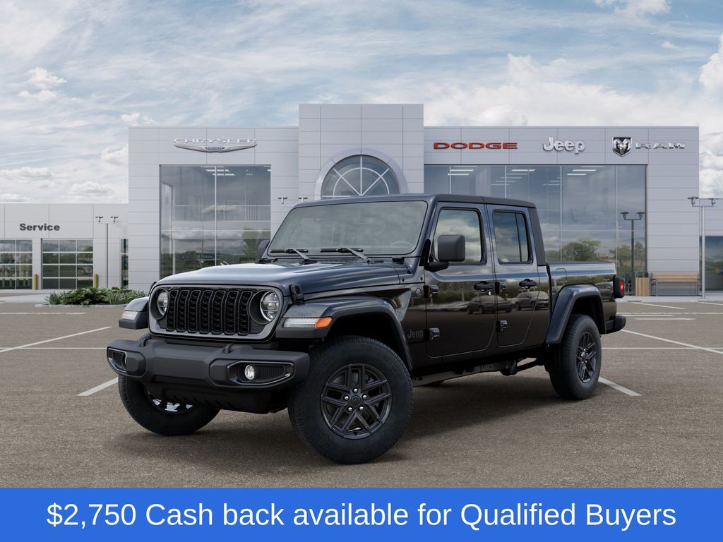 Black Clearcoat 2026 Jeep Gladiator Sport S Crew Cab 4WD Pickup Truck Four-Wheel Drive 8-Speed Automatic