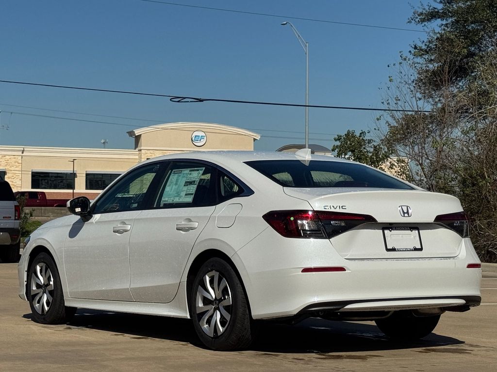 2026 Honda Civic LX White at Classic Honda Galveston