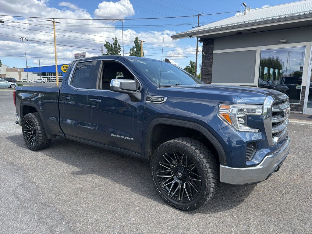 Pacific Blue Metallic 2022 GMC Sierra 1500 Limited SLE Double Cab LB 4WD Pickup Truck Four-Wheel Drive Automatic