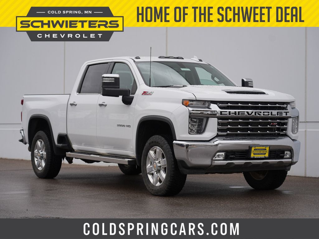 Summit White 2022 Chevrolet Silverado 3500HD LTZ Crew Cab 4WD Pickup Truck Four-Wheel Drive Automatic