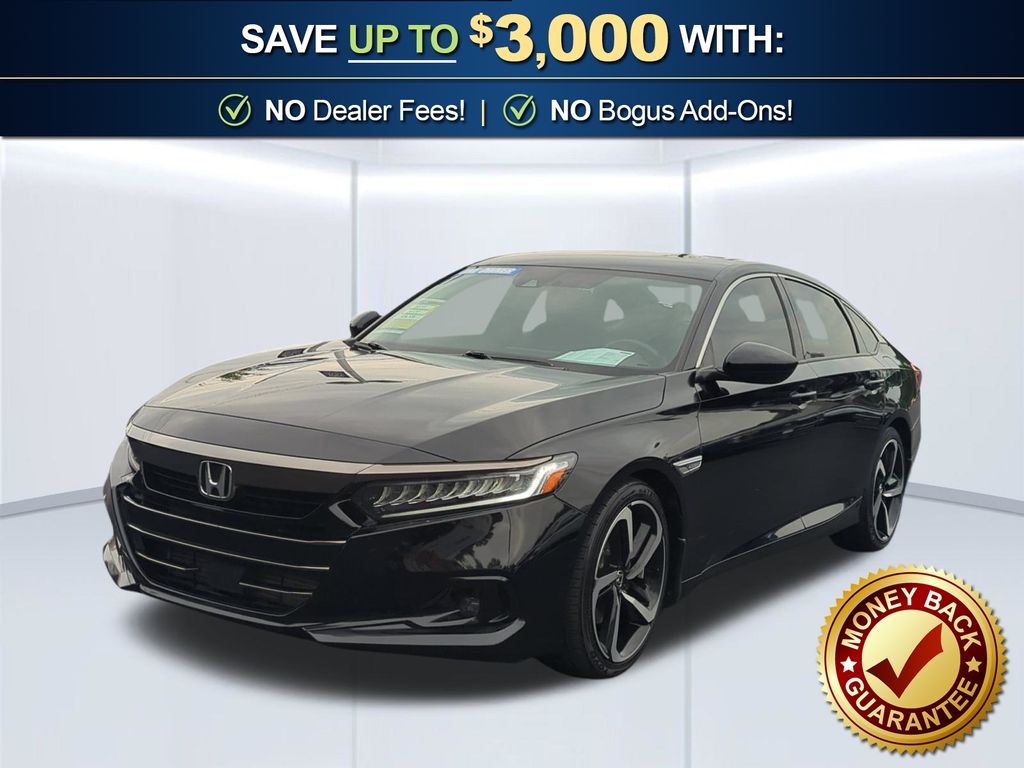 Crystal Black Pearl 2022 Honda Accord Sedan Front-Wheel Drive Continuously Variable Transmission