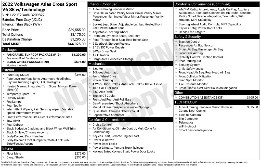 Used 2022 Volkswagen Atlas Cross Sport SUV