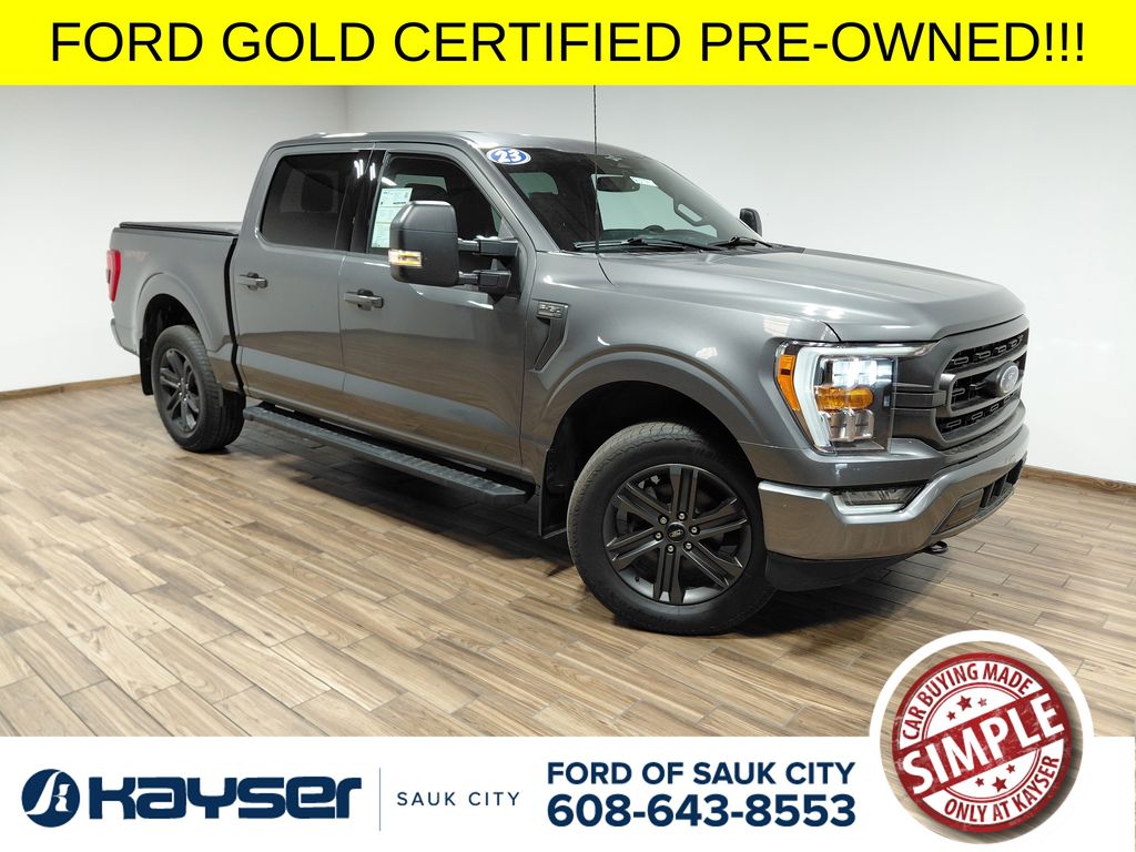 Gray 2023 Ford F-150 Pickup Truck Four-Wheel Drive Automatic