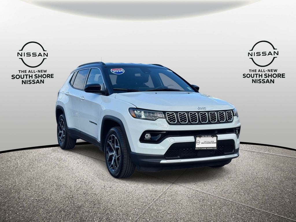 Bright White Clearcoat 2024 Jeep Compass Limited 4WD SUV / Crossover Four-Wheel Drive 8-Speed Automatic