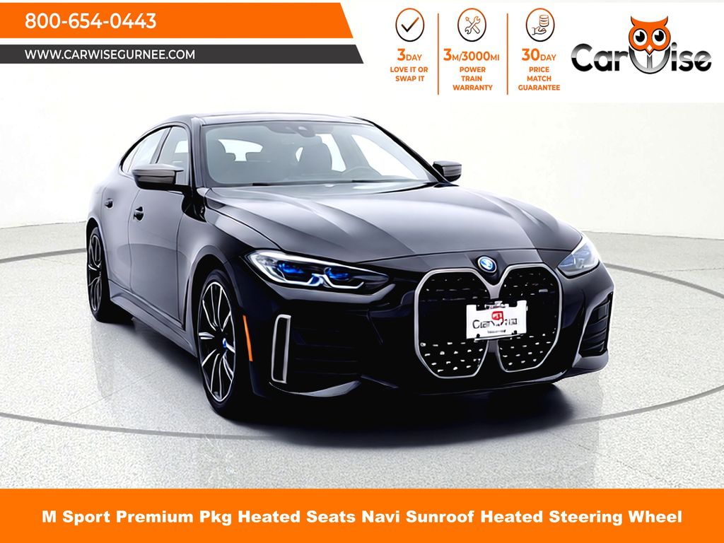 Black Sapphire Metallic 2022 BMW i4 M50 Gran Coupe AWD Sedan All-Wheel Drive Automatic