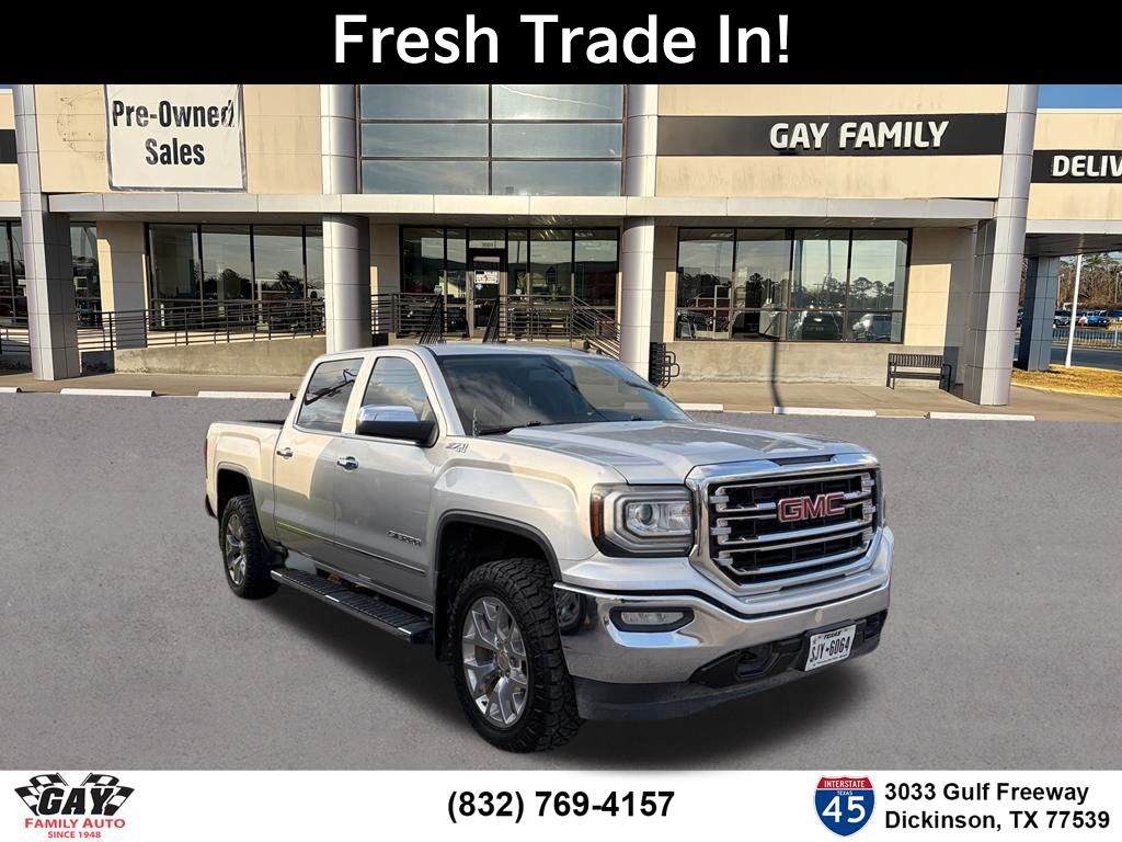Quicksilver Metallic 2018 GMC Sierra 1500 SLT Crew Cab 4WD Pickup Truck Four-Wheel Drive 6-Speed Automatic Overdrive