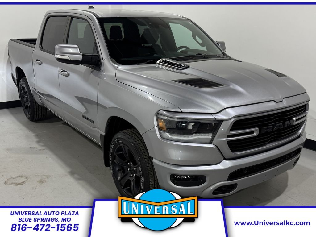 Silver 2021 RAM 1500 Pickup Truck Four-Wheel Drive 8-Speed Automatic