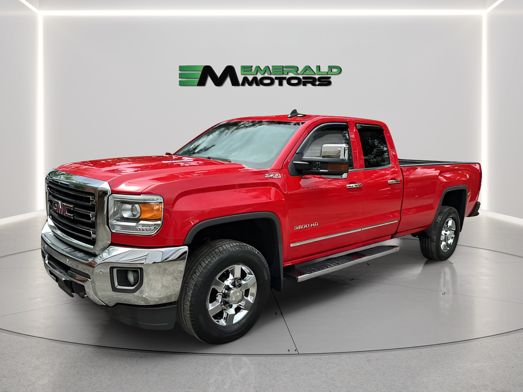 Red 2016 GMC Sierra 3500HD SLT Double Cab 4WD Pickup Truck Four-Wheel Drive 6-Speed Automatic