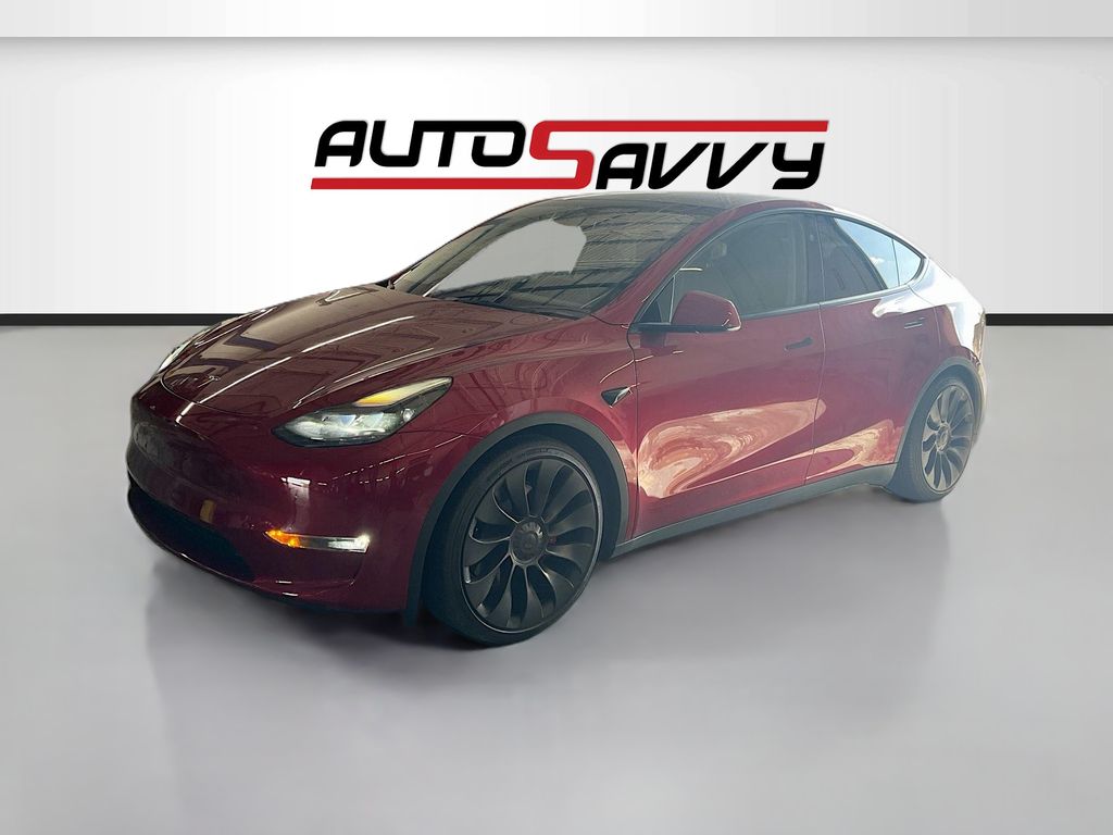 Used 2024 Red Tesla Performance image 3