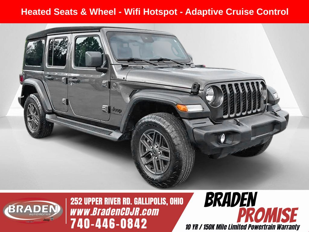 Gray (Granite Crystal Metallic Clearcoat) 2024 Jeep Wrangler SUV / Crossover Four-Wheel Drive 8-Speed Automatic