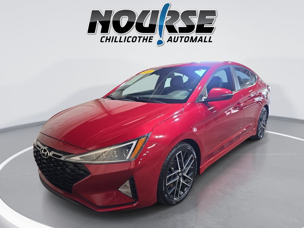 Scarlet Red Pearl 2020 Hyundai Elantra Sedan Front-Wheel Drive 7-Speed Dual Clutch