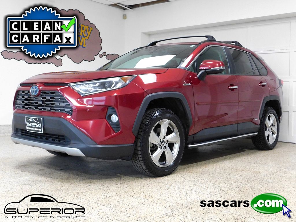 Red (Ruby Flare Pearl) 2020 Toyota RAV4 Hybrid Limited AWD SUV / Crossover All-Wheel Drive Continuously Variable Transmission