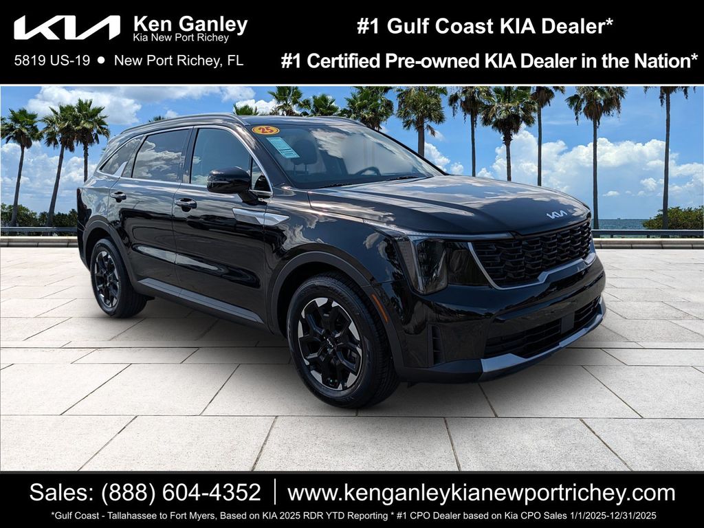Ebony Black 2025 Kia Sorento SUV / Crossover Front-Wheel Drive 8-Speed Automatic