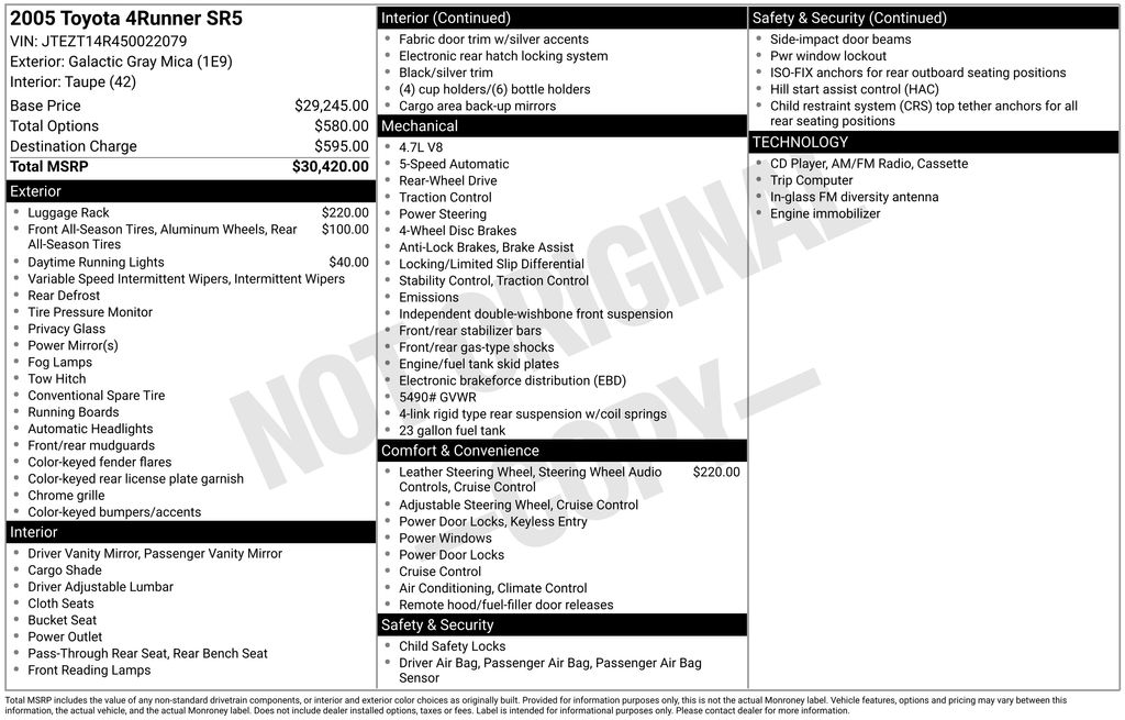 Used 2005 Gray Toyota SR5 image 2