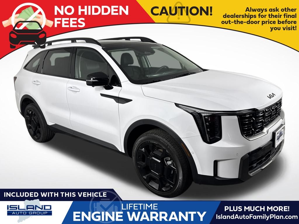 Glacial White Pearl 2025 Kia Sorento X-Line SX AWD SUV / Crossover All-Wheel Drive 8-Speed Dual Clutch