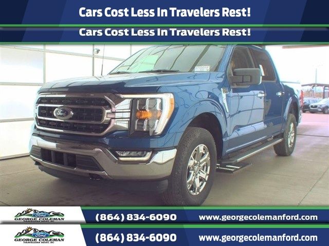 Blue Metallic 2023 Ford F-150 XLT SuperCrew 4WD Pickup Truck Four-Wheel Drive Automatic