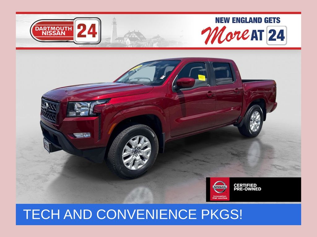 Cardinal Red Metallic Tricoat 2024 Nissan Frontier Pickup Truck Four-Wheel Drive 9-Speed Automatic Overdrive