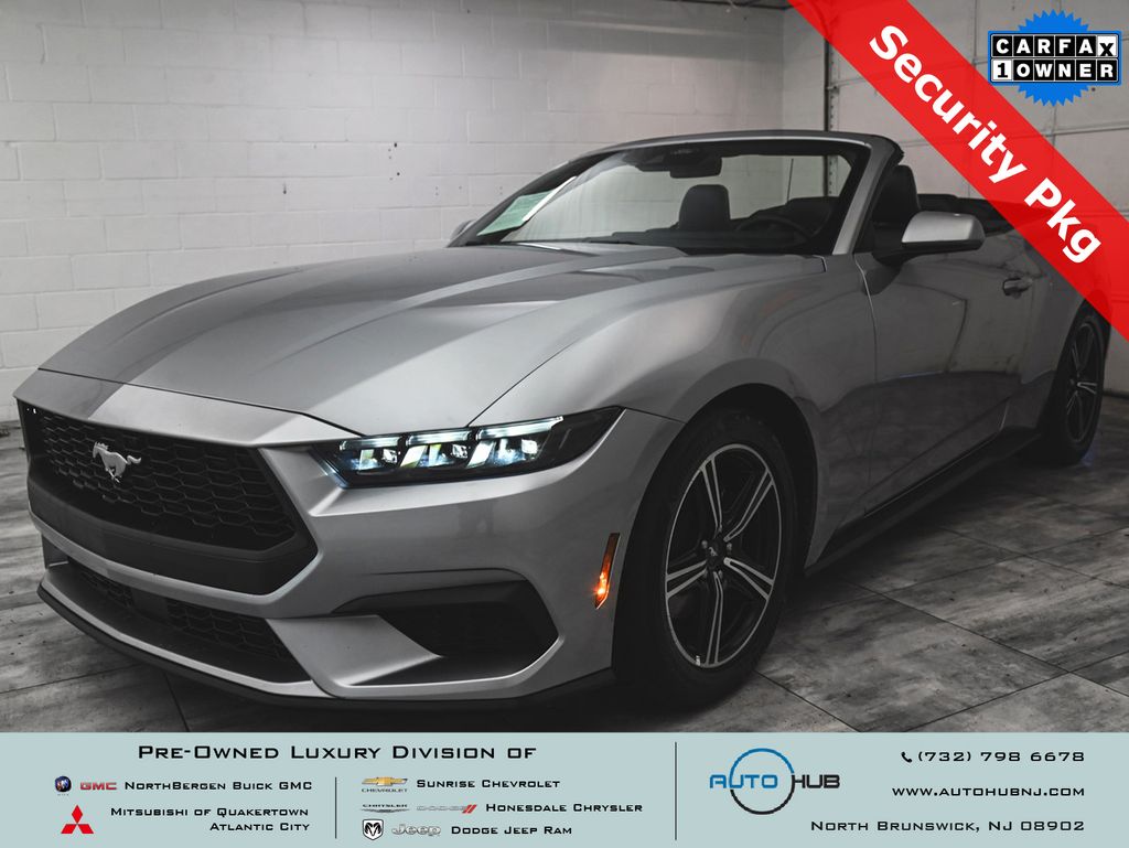 Iconic Silver Metallic 2025 Ford Mustang EcoBoost Premium Convertible RWD Convertible Rear-Wheel Drive Automatic
