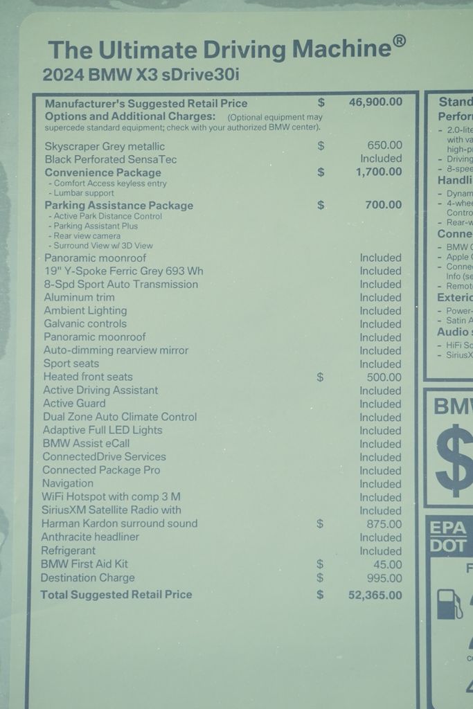 2024 BMW X3 sDrive30i 8