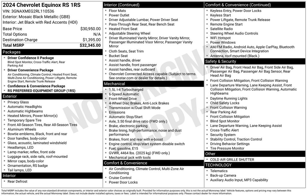 2024 Chevrolet Equinox RS with 1RS FWD