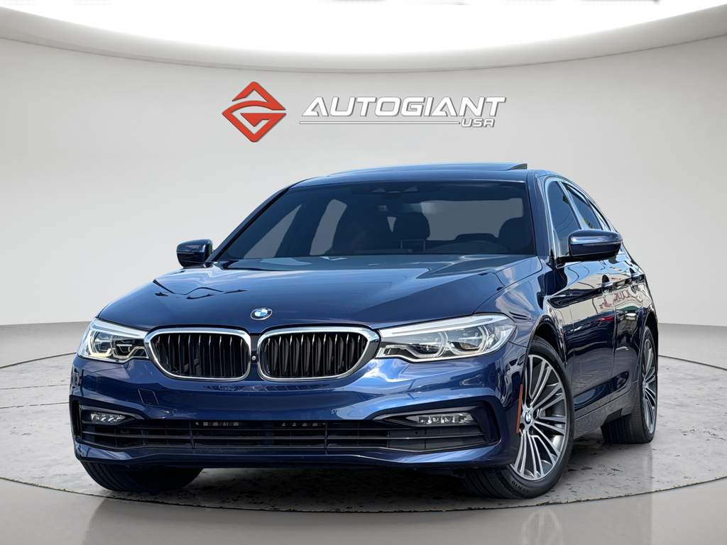Blue Metallic 2017 BMW 5 Series Sedan Rear-Wheel Drive 8-Speed Automatic