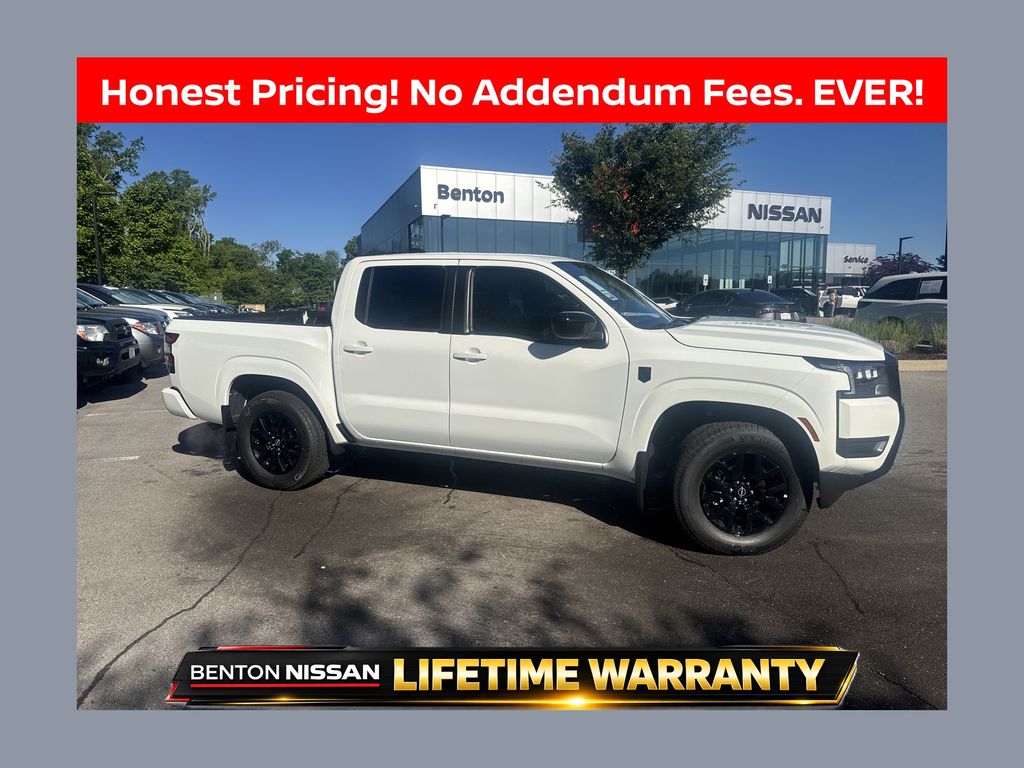 Glacier White 2026 Nissan Frontier Pickup Truck Four-Wheel Drive 9-Speed Automatic Overdrive