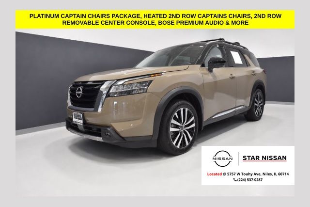 Baja Storm/Super Black Roof 2023 Nissan Pathfinder Platinum 4WD SUV / Crossover All-Wheel Drive 9-Speed Automatic