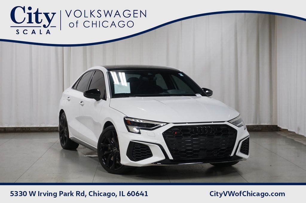 Ibis White 2023 Audi S3 Sedan All-Wheel Drive 7-Speed Automatic