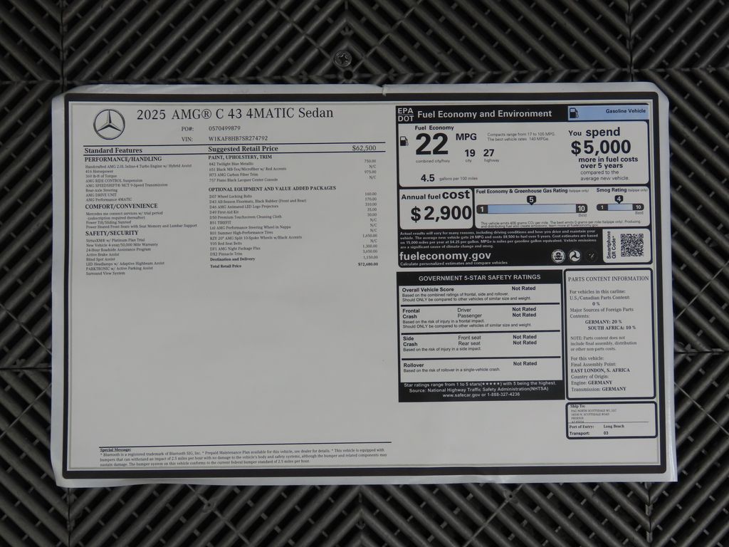 2025 Mercedes-Benz C-Class AMG C 43 9
