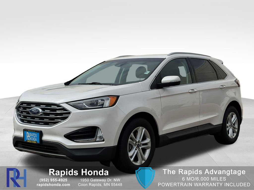 White Platinum Clearcoat Metallic 2019 Ford Edge SUV / Crossover All-Wheel Drive 8-Speed Automatic