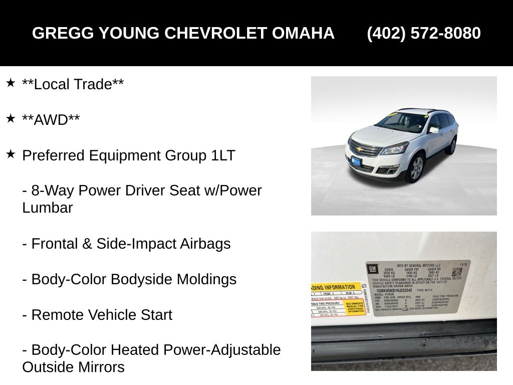 Used 2017 Chevrolet Traverse SUV