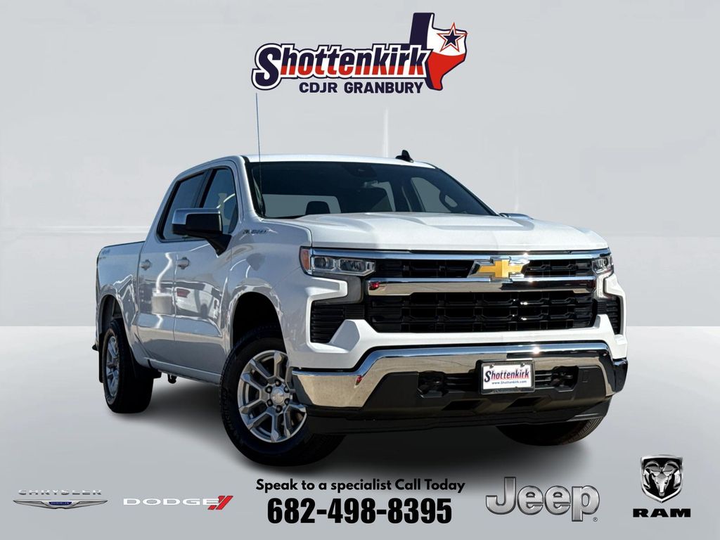 Summit White 2023 Chevrolet Silverado 1500 Pickup Truck Four-Wheel Drive 8-Speed Automatic