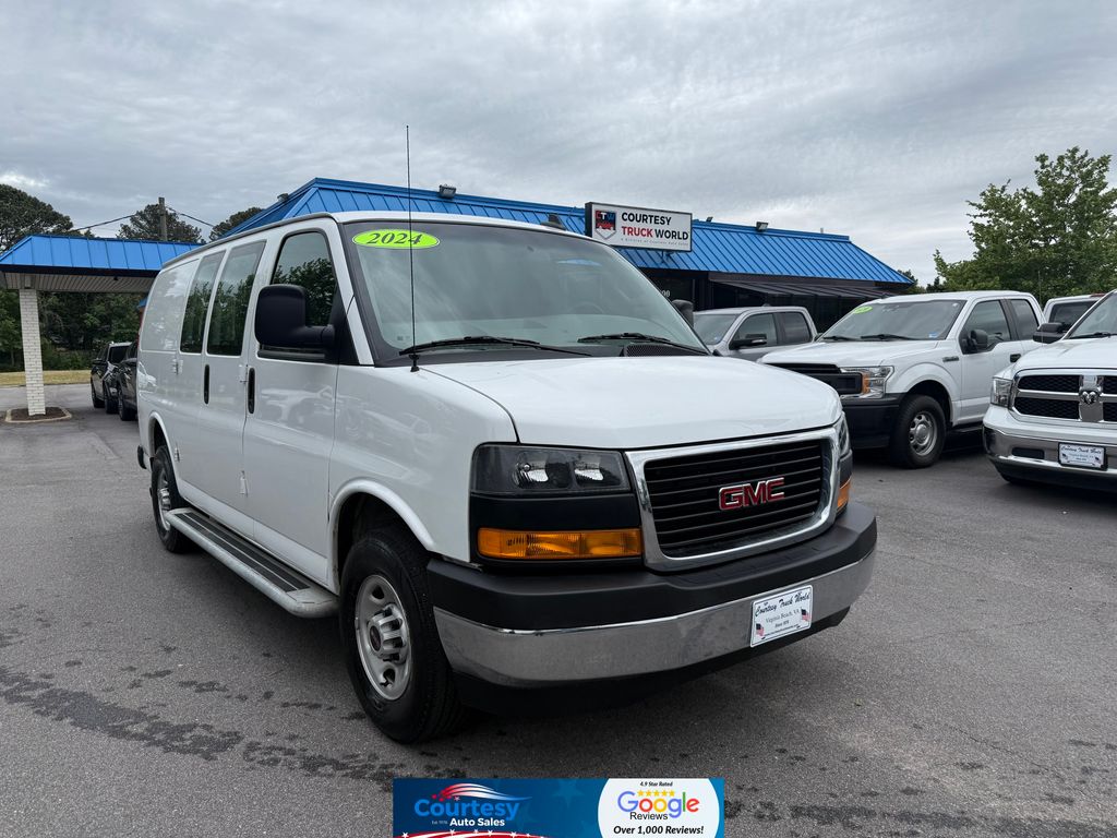 Summit White 2024 GMC Savana Cargo Van Rear-Wheel Drive 8-Speed Automatic Overdrive