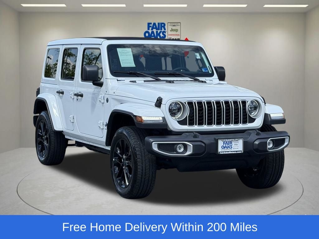 Bright White Clearcoat 2025 Jeep Wrangler 4xe Sahara 4WD SUV / Crossover Four-Wheel Drive 8-Speed Automatic