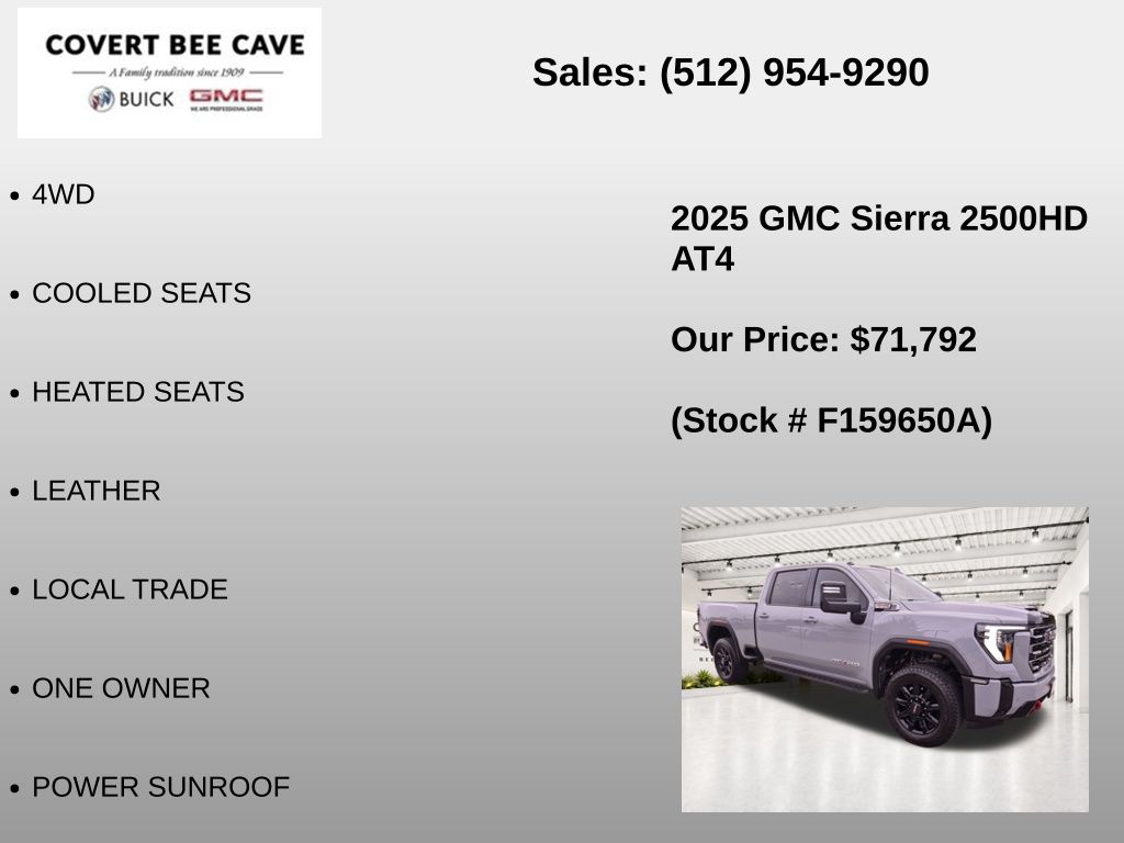 Used Car 2025 Gmc Sierra 2500hd  At4 For Sale Under $80,000 In Austin, Texas