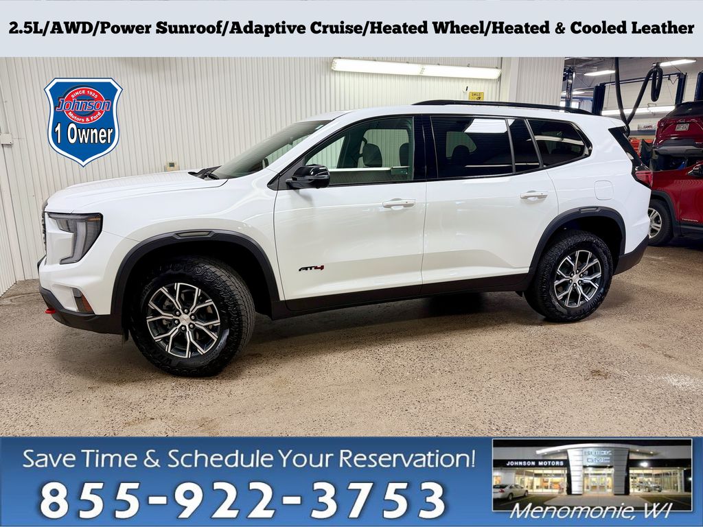 Summit White 2025 GMC Acadia SUV / Crossover Four-Wheel Drive 8-Speed Automatic