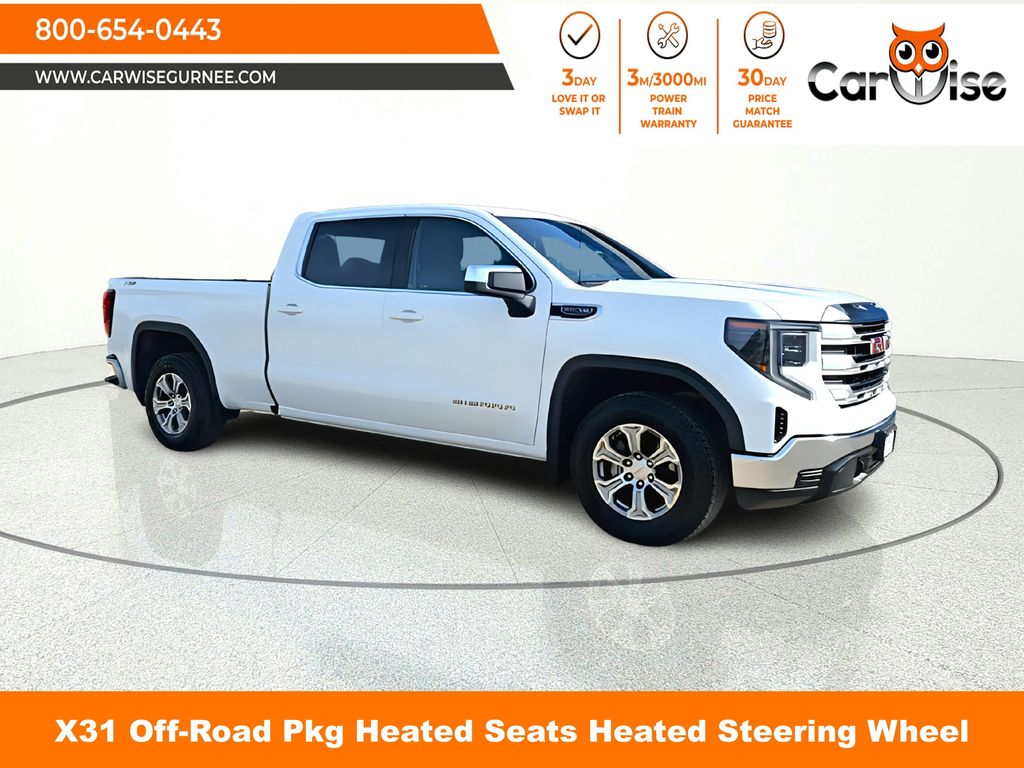 Summit White 2023 GMC Sierra 1500 SLE Crew Cab 4WD Pickup Truck Four-Wheel Drive Automatic