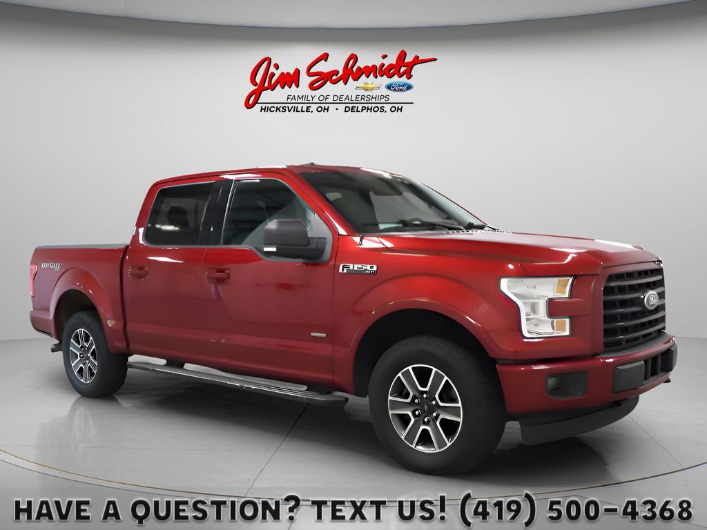 Ruby Red Metallic Tinted Clearcoat 2017 Ford F-150 Pickup Truck Four-Wheel Drive 6-Speed Automatic