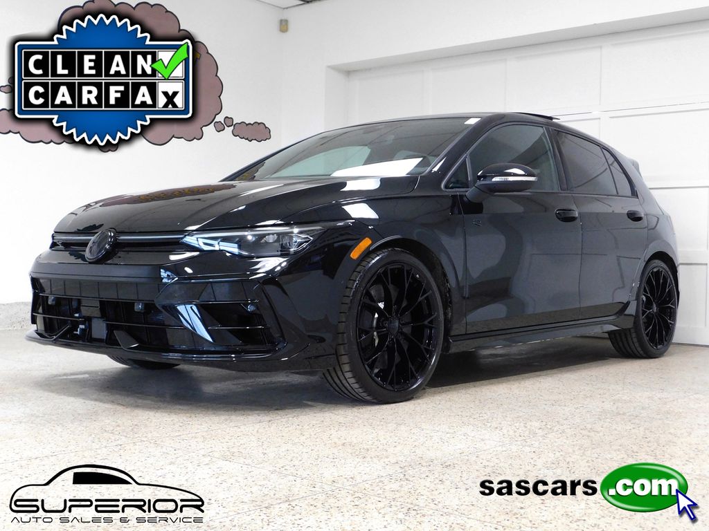 Mythos Black Metallic 2025 Volkswagen Golf R Black Edition 4Motion Hatchback All-Wheel Drive 7-Speed Dual Clutch