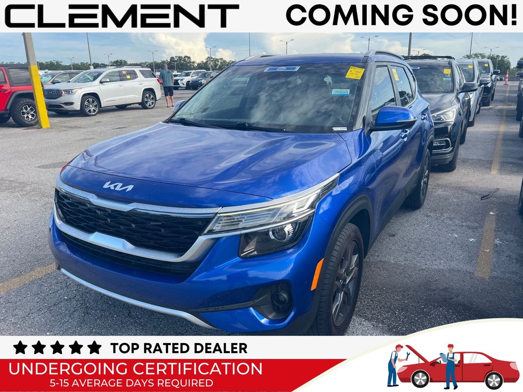 Neptune Blue 2023 Kia Seltos SUV / Crossover Front-Wheel Drive Continuously Variable Transmission