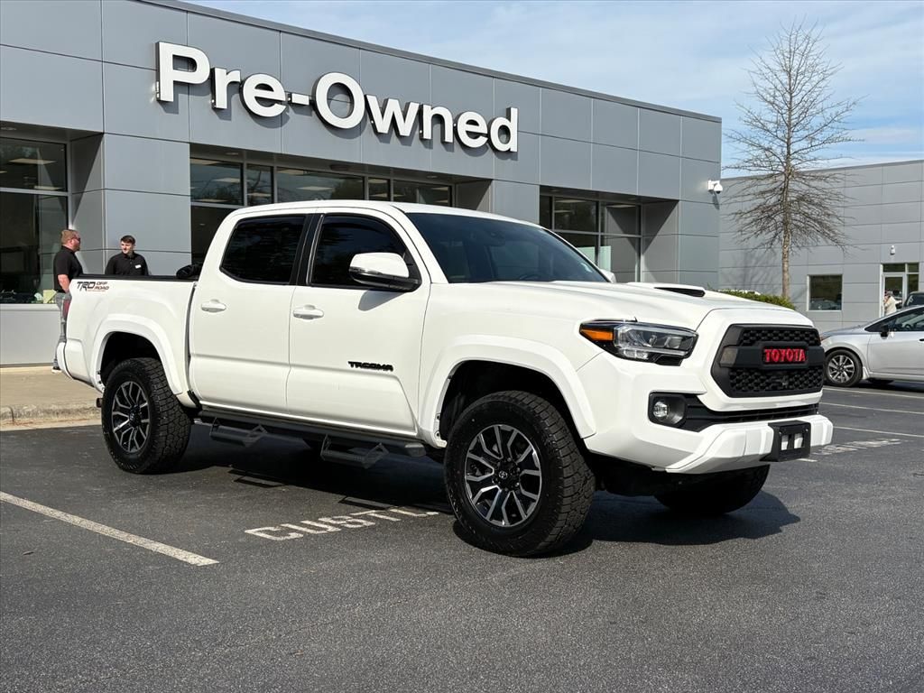 White 2022 Toyota Tacoma TRD Sport Double Cab 4WD Pickup Truck Four-Wheel Drive 6-Speed Automatic