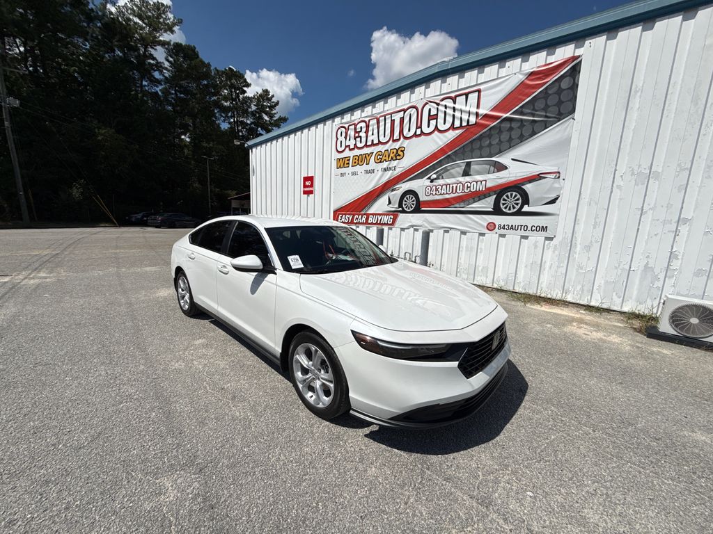 White 2025 Honda Accord Sedan Front-Wheel Drive Continuously Variable Transmission