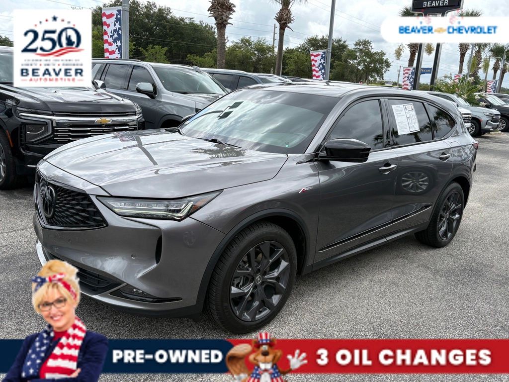 Gray 2022 Acura MDX SUV / Crossover All-Wheel Drive Automatic