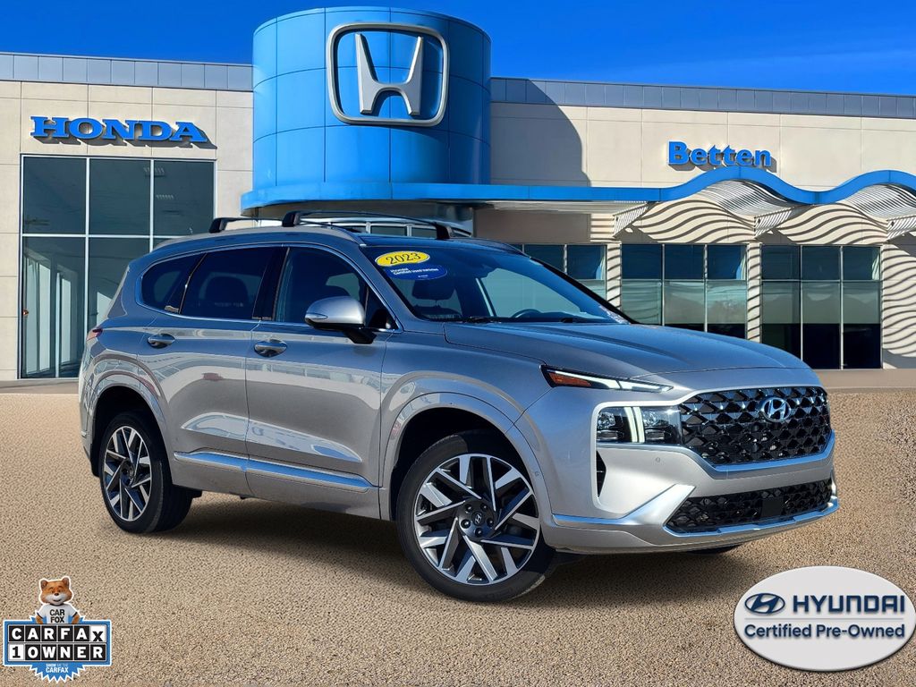 Shimmering Silver Pearl 2023 Hyundai Santa Fe SUV / Crossover All-Wheel Drive Automatic